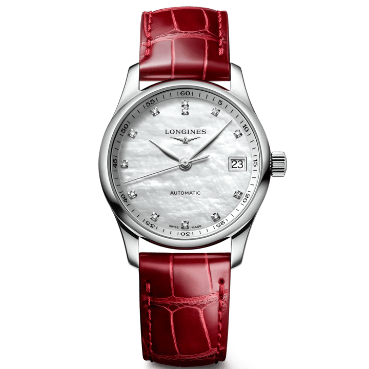 Longines orologio Master Collection 34mm madreperla diamanti automatico acciaio L2.357.4.87.2 - Capodagli 1937