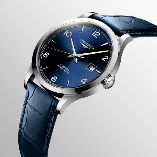 Longines Record collectie horloge 40 mm blauw automatisch staal L2.821.4.96.4 - Capodagli 1937