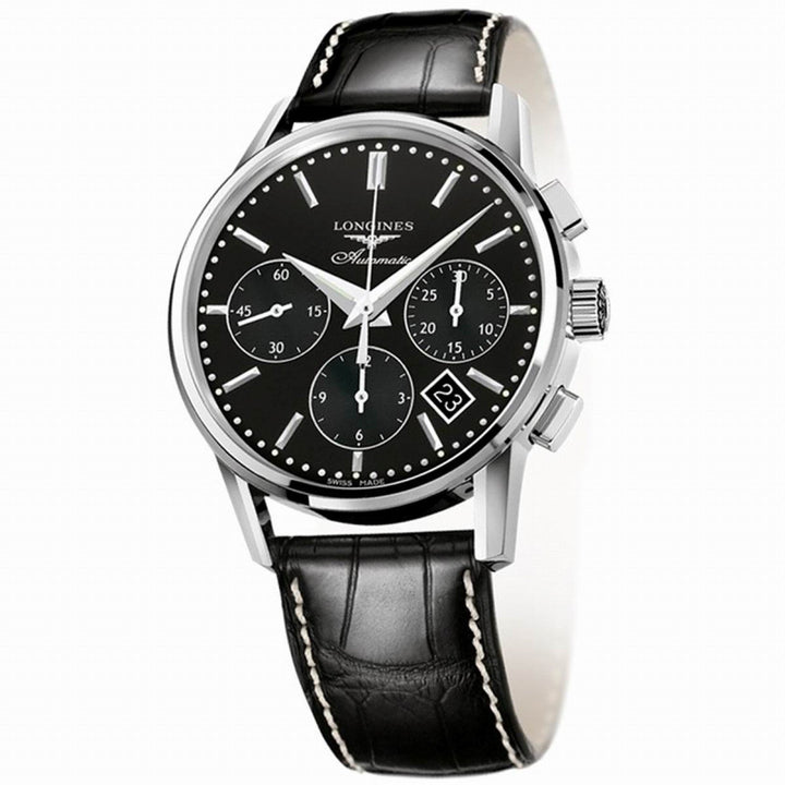 Longines orologio The Column Wheel Chronograph 40mm nero automatico acciaio L2.749.4.52.0 - Gioielleria Capodagli