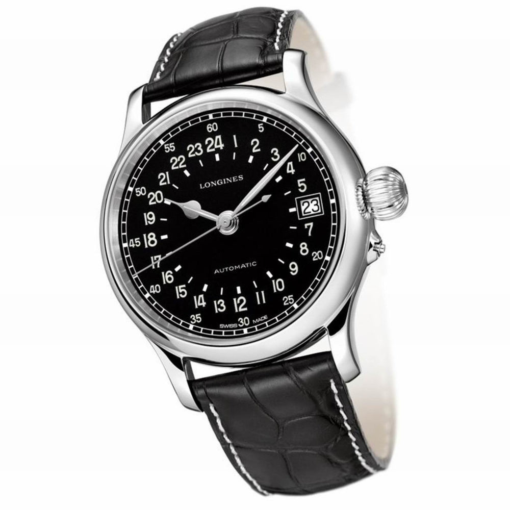 Longines orologio Twenty-Four Hours 47,50mm nero acciaio automatico L2.751.4.53.4 - Gioielleria Capodagli