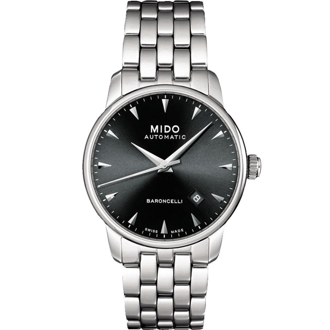 Mido orologio Baroncelli 38mm nero automatico acciaio M8600.4.18.1 - Gioielleria Capodagli