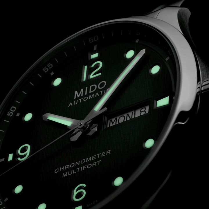 Mido orologio Multifort M Chronometer COSC 42mm verde automatico acciaio M038.431.11.097.00 - Capodagli 1937