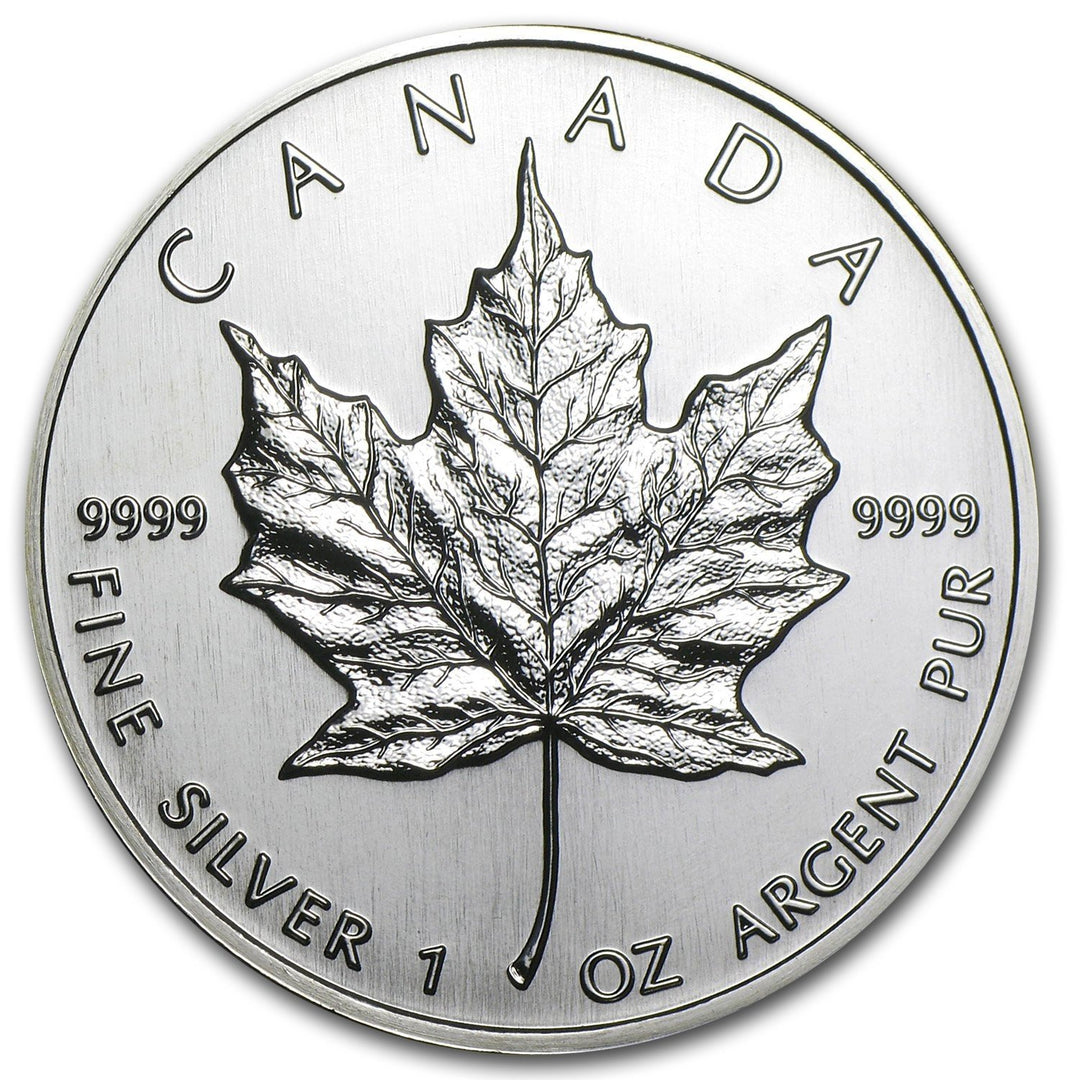 Moneta argento fior di conio 1oz Canada 5 dollars Maple Leaf 1994 - Gioielleria Capodagli