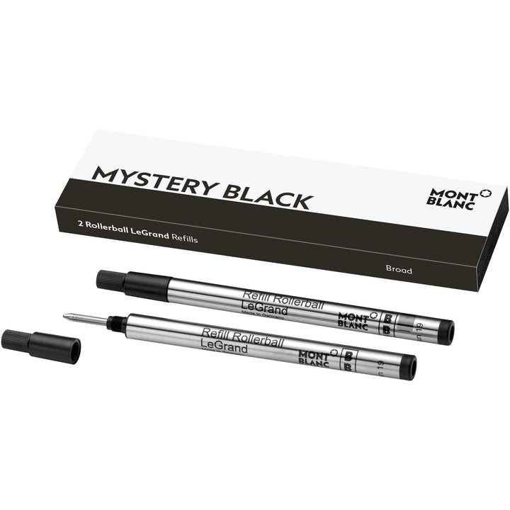 Montblanc 2 rollerballvullingen LeGrand Broad Mystery Black zwart 128226 - Capodagli 1937