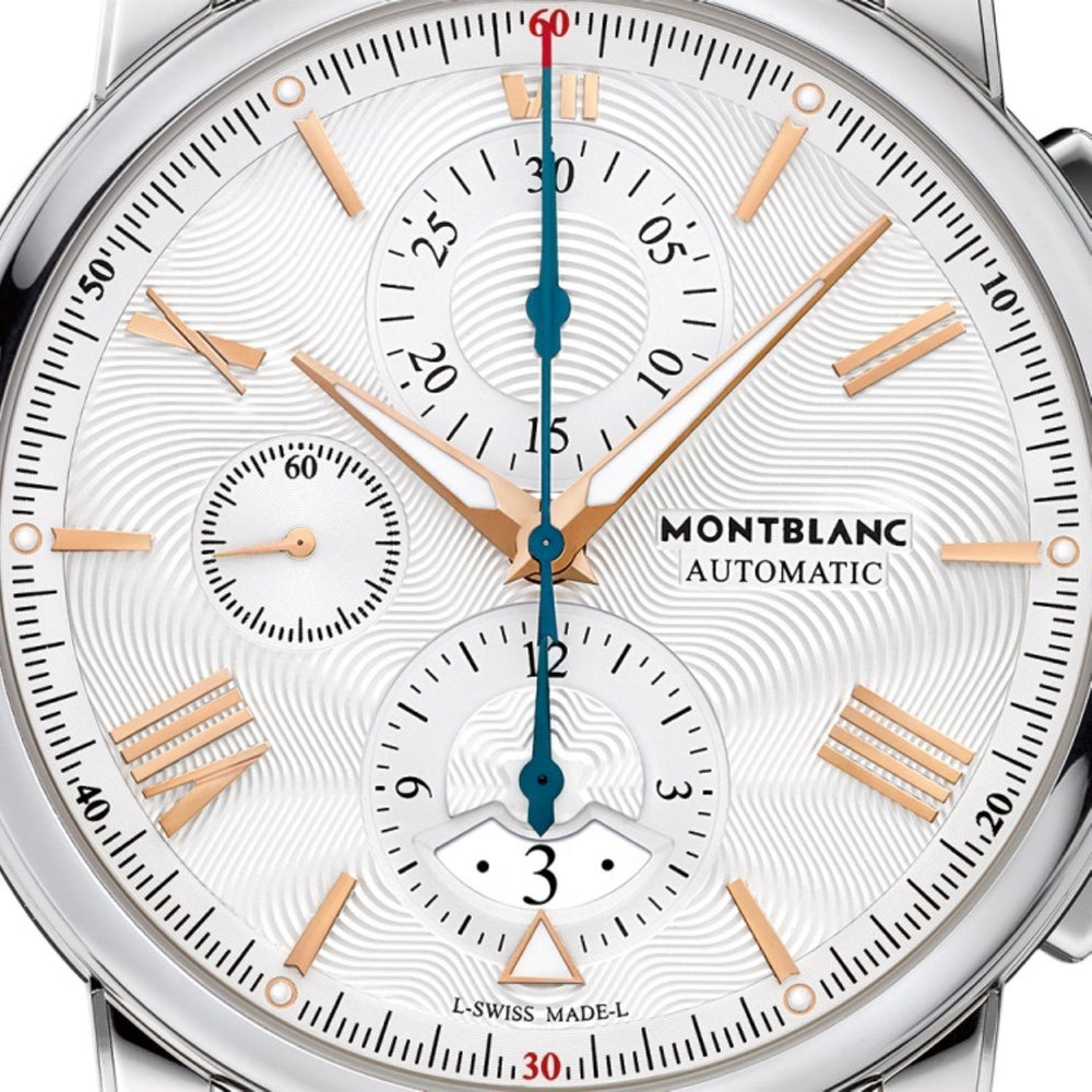 Montblanc orologio 4810 Chronograph 43mm argento automatico acciaio 114856 - Gioielleria Capodagli