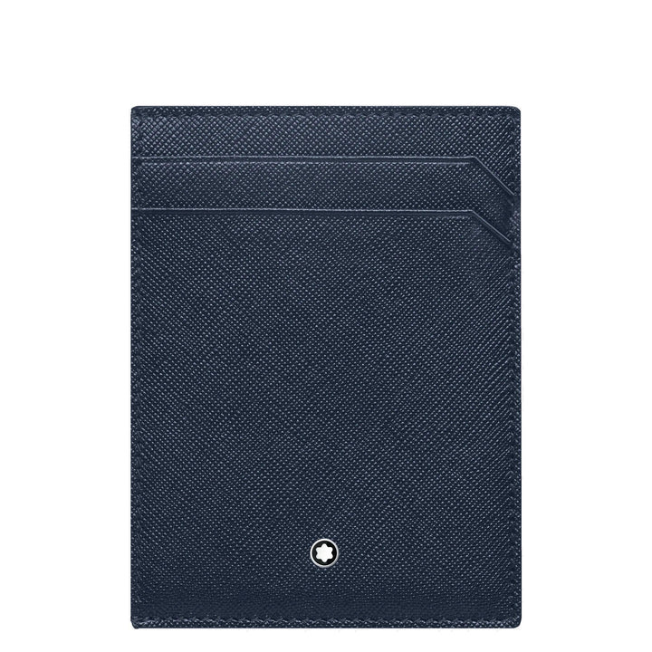 Montblanc pocket creditcardhouder 4 vakken met documenthouder Montblanc Sartorial blauw 128594 - Capodagli 1937