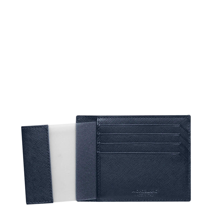 Montblanc pocket creditcardhouder 4 vakken met documenthouder Montblanc Sartorial blauw 128594 - Capodagli 1937