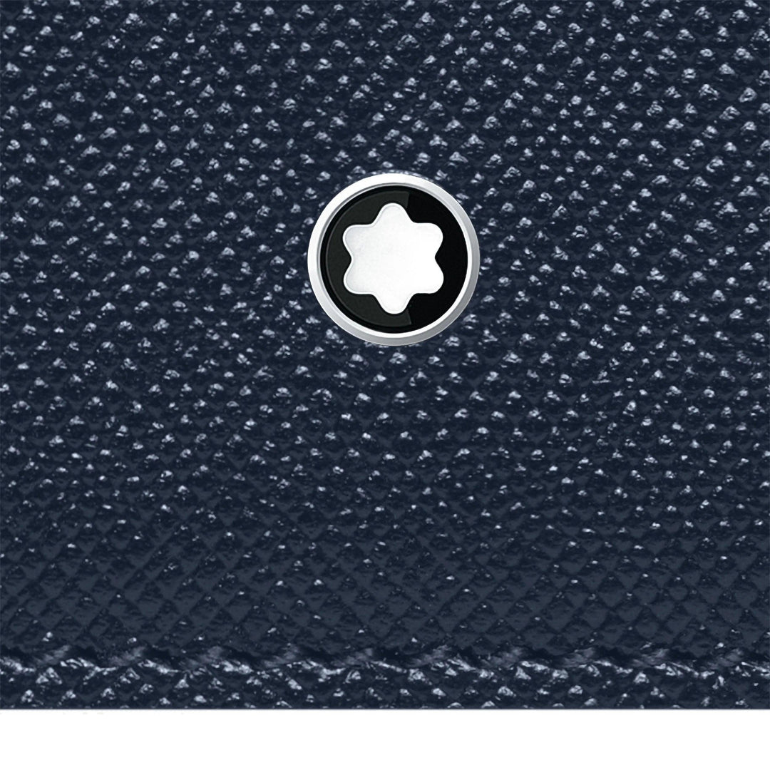 Montblanc pocket creditcardhouder 4 vakken met documenthouder Montblanc Sartorial blauw 128594 - Capodagli 1937