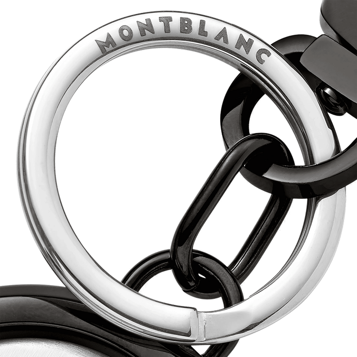 Montblanc sleutelhanger met roterend embleem Meisterstück grijze ruthenium afwerking 128744 - Capodagli 1937