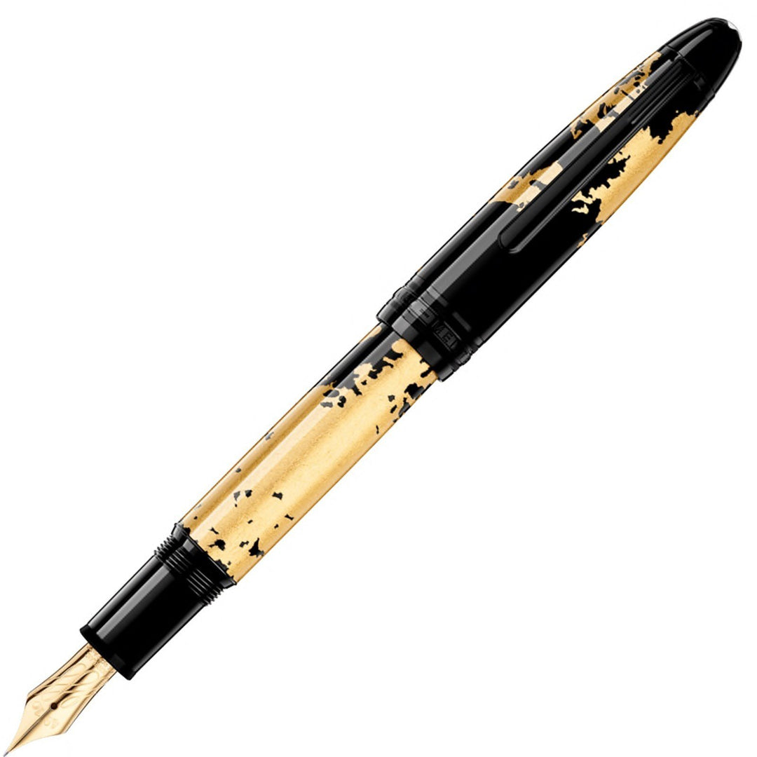 Montblanc stilografica Meisterstück Solitaire Calligraphy Gold Leaf Flex Nib 119700 - Gioielleria Capodagli