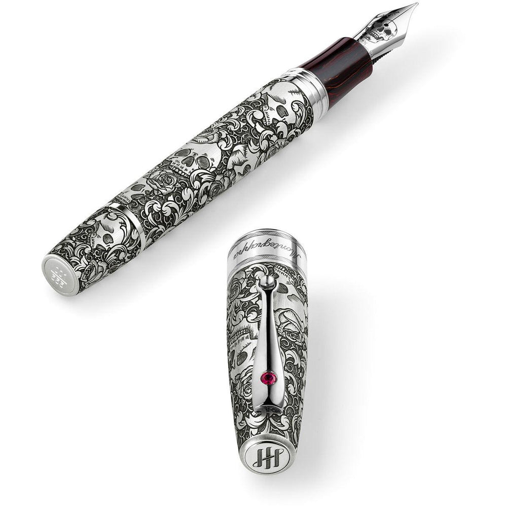 Montegrappa stilografica Skulls & Roses Extra La Rinascita limited edition ISSKN-SE - Capodagli 1937