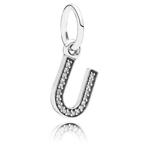 Pandora charm lettera U argento 925 791333CZ - Gioielleria Capodagli