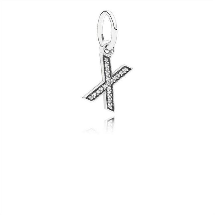 Pandora charm lettera X argento 925 791336CZ - Gioielleria Capodagli