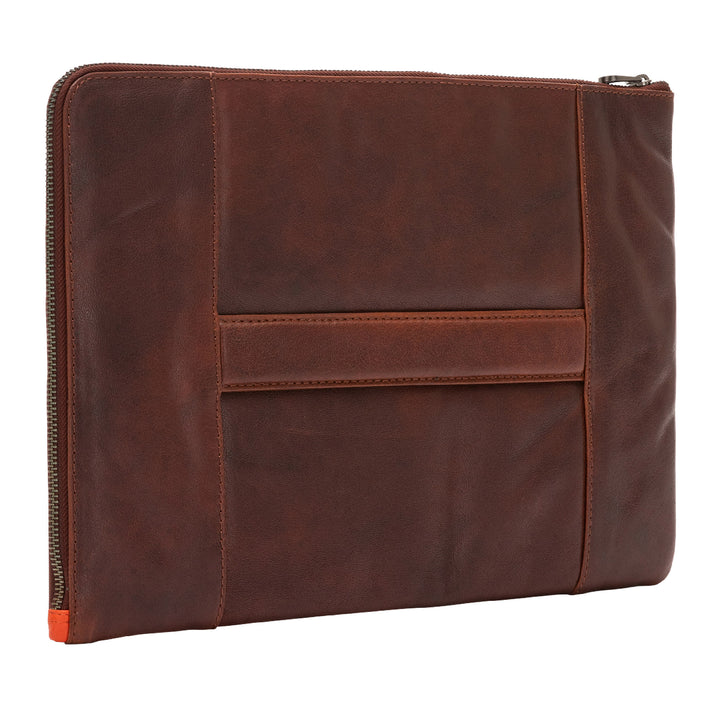 NuVola Leather A4 lederen heup met Zip Zip -maphouder Tablet Taps Work Card met handvat