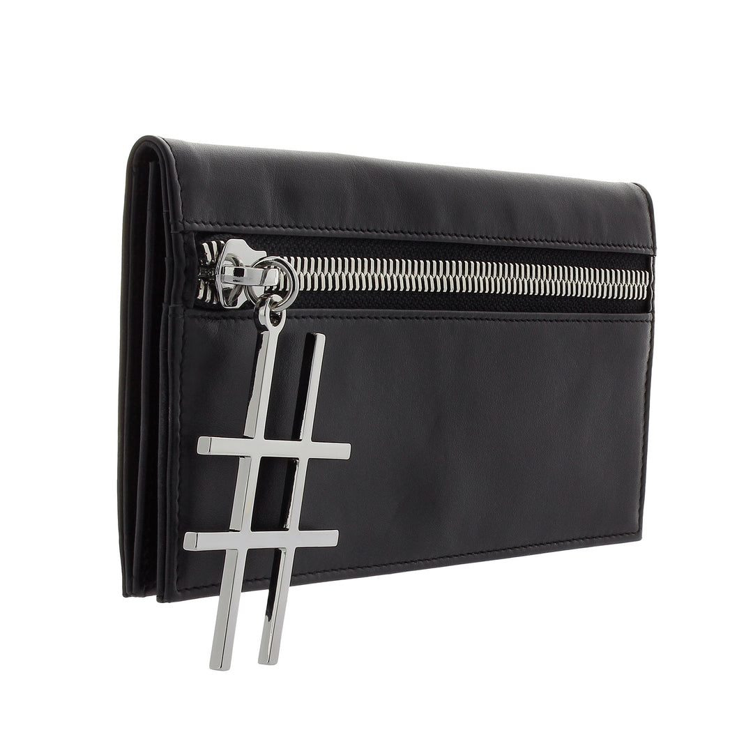 DuDu Elegante Frauenbrieftasche in dünnem Designleder mit Reißverschluss und Kreditkartenhalter