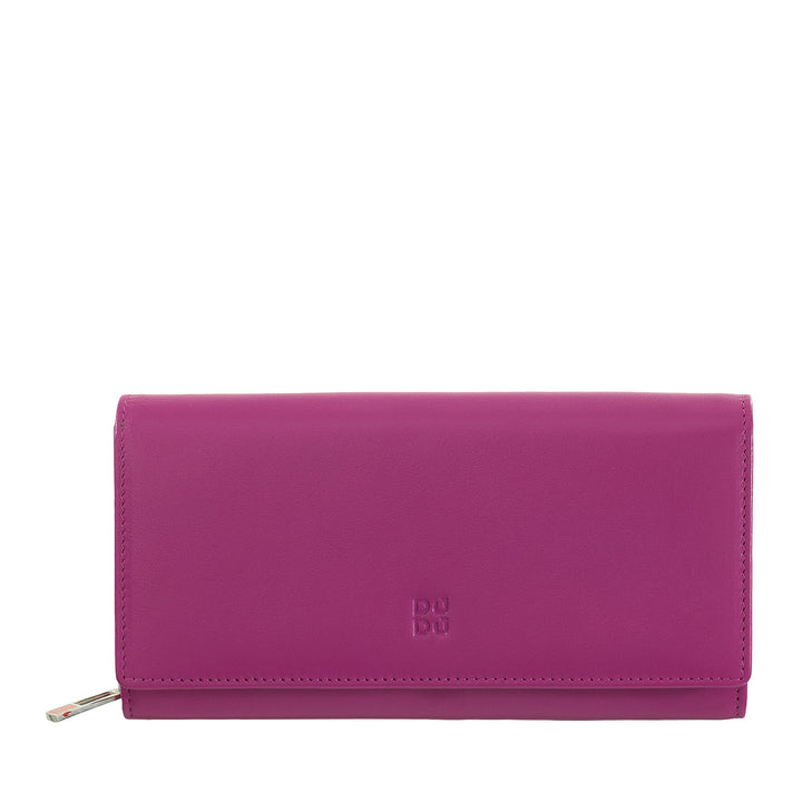 Dudu Women's Wallet Rfid Long Colored Design With Zip Card Zip Doors and button closure