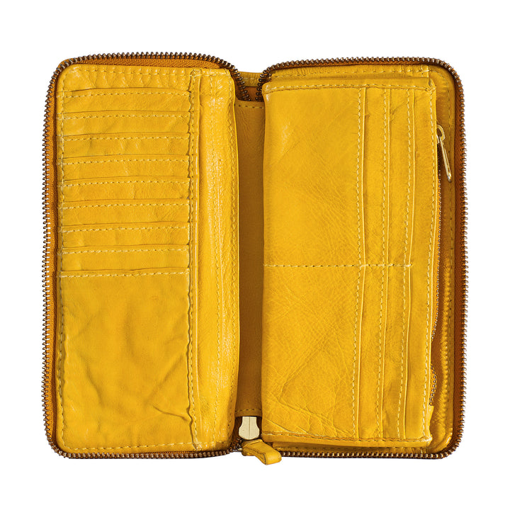 DuDu Portefeuille femme avec fermeture à glissière Zip Around Grande pochette en cuir Vintage Multi Pockets Porte-monnaie