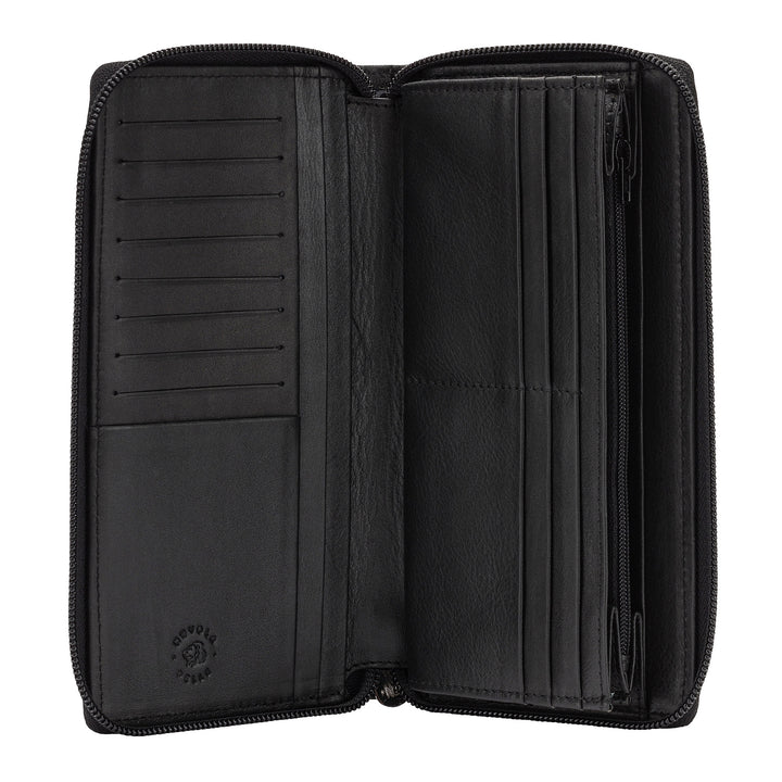 Nuvola Leder Brieftasche Große Frauen mit Reißverschluss Leder Zip Zip 14 Kreditkartenhalter Taschen und Kochfelder