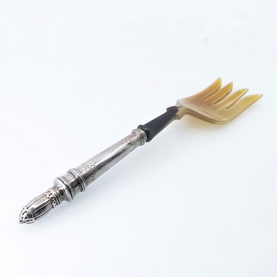 Sheffield salad fork with horn ends A-0654-A - Gioielleria Capodagli