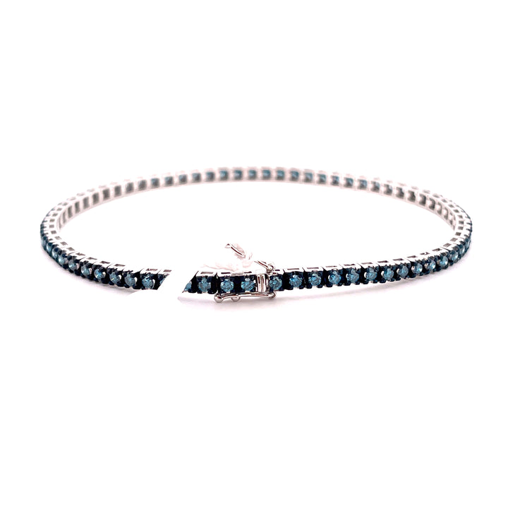 Bracelet en sida en or blanc 18 carats et diamants bleus 2,04ct M5188-3BB 0020BR