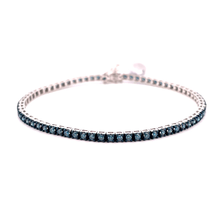 Bracelet en sida en or blanc 18 carats et diamants bleus 2,04ct M5188-3BB 0020BR
