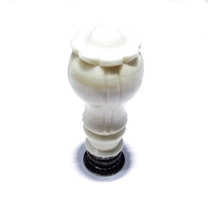Seal in white horn based on burnished 925 silver A-OS045 - Gioielleria Capodagli