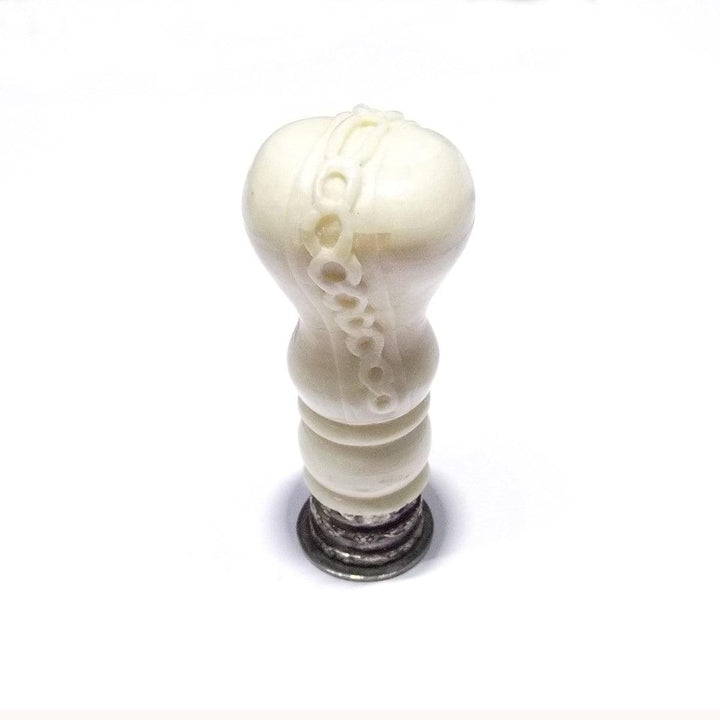 Seal in white horn based on burnished 925 silver A-OS046 - Gioielleria Capodagli