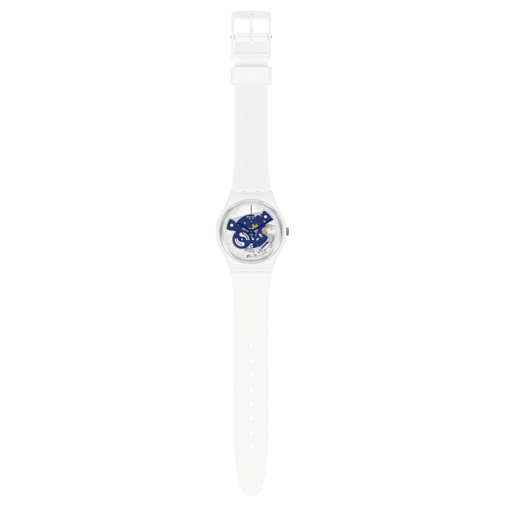 Swatch orologio TIME TO BLUE SMALL Originals Gent Bioceramic 34mm SO31W103 - Capodagli 1937