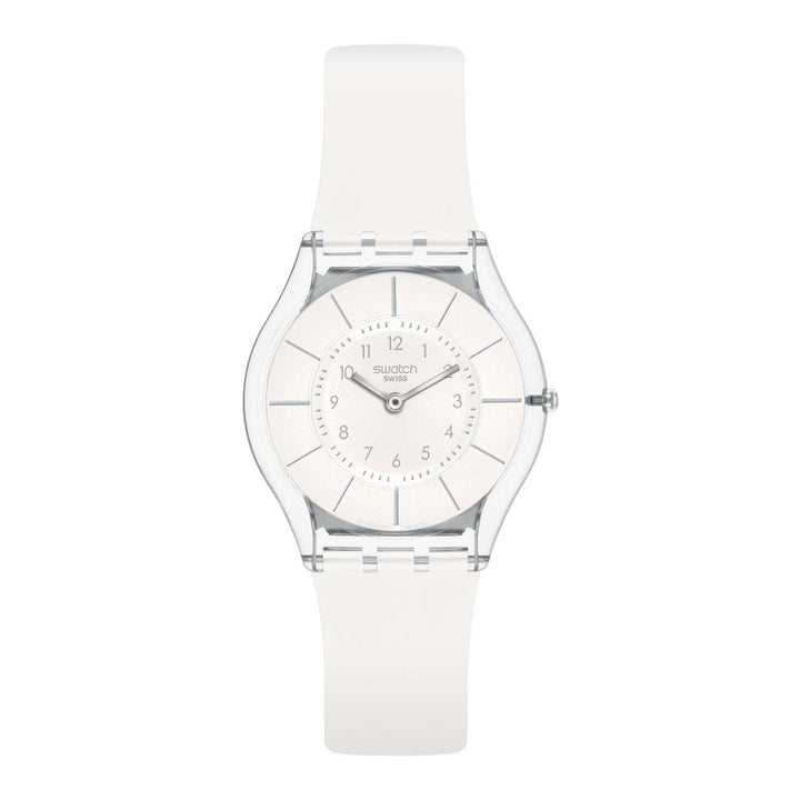 Swatch orologio WHITE CLASSINESS AGAIN Originals Skin 34mm SS08K102-S14 - Capodagli 1937