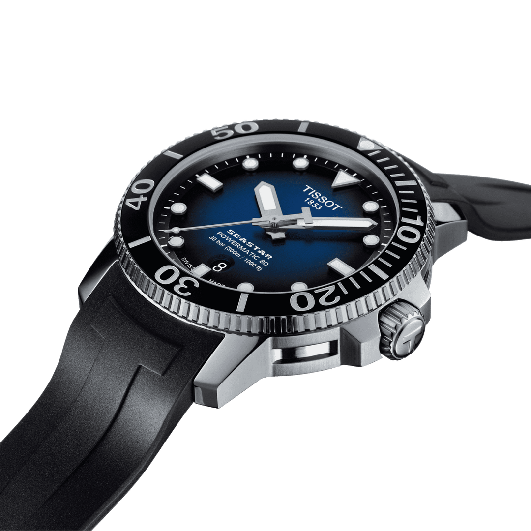 Tissot Watch Seastar 1000 PowerMitic 80 43 mm Blauw Automatisch staal T120.407.17.041.00