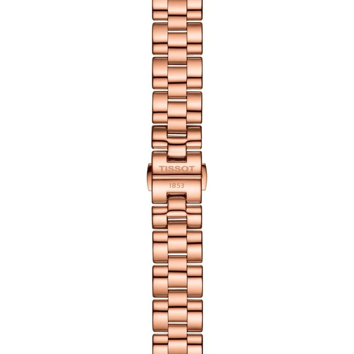 Tissot orologio T-Wave 30mm madreperla diamanti quarzo acciaio finitura PVD oro rosa T112.210.33.111.00 - Gioielleria Capodagli