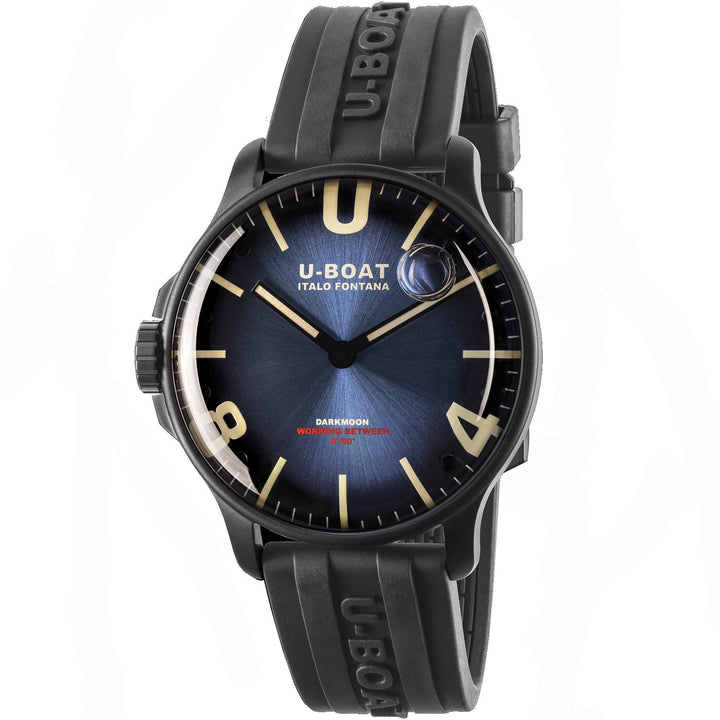 U-BOAT orologio DARKMOON 44mm BLUE IPB SOLEIL quarzo acciaio finitura IPB nero 8700/B - Capodagli 1937