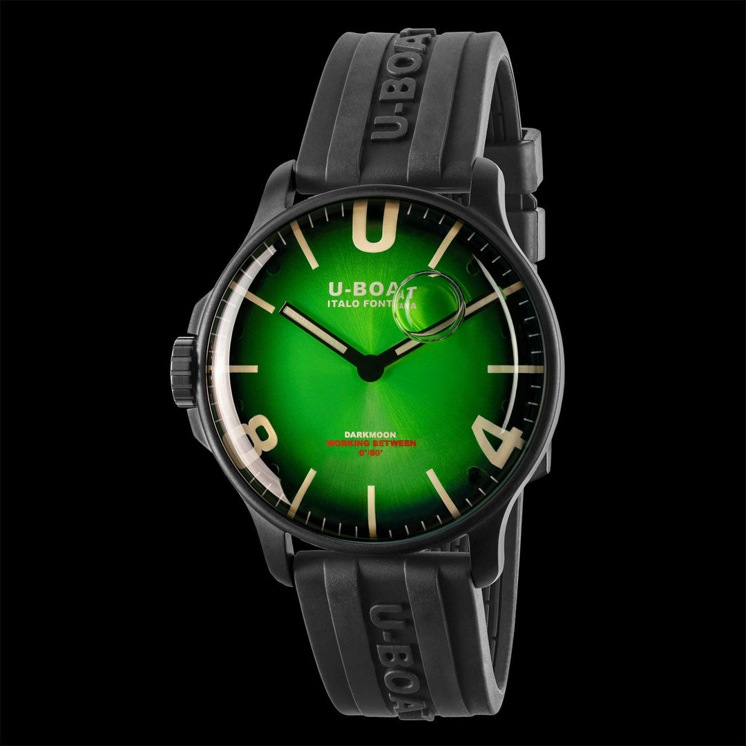 U-BOAT orologio DARKMOON 44mm GREEN IPB SOLEIL quarzo acciaio finitura IPB nero 8698/B - Capodagli 1937