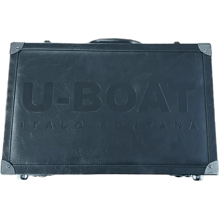 U-BOAT valigia in pelle nera porta 5 orologi da viaggio UBOAT-001 - Capodagli 1937