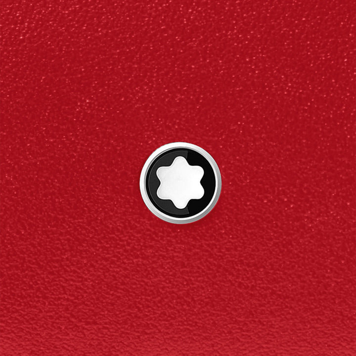 Montblanc Portefeuille compact Meisterst ⁇ ck 6 compartiments noir/rouge 129679