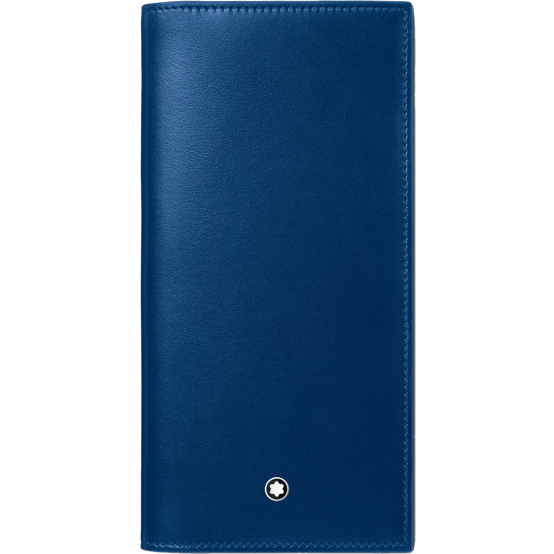 Montblanc Long Wallet 15 Compartments Meisterst ⁇ ck Black/Blue 129681