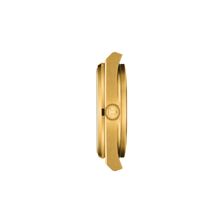 Tissot montre PRX 35 mm champagne quartz acier finition PVD or jaune T137.210.33.021.00