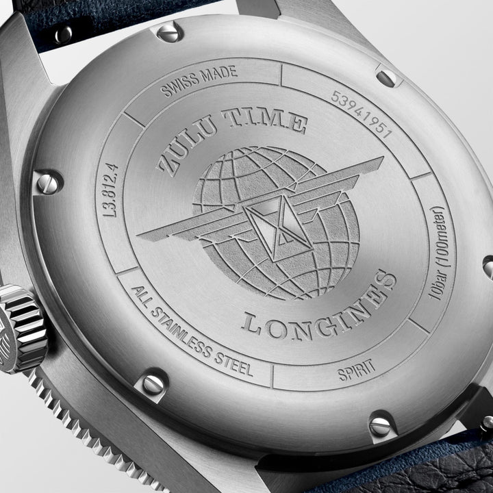 Longines Watch Spirit Zulu Zeit 42mm Blau Automatisch Stahl L3.812.4.93.2