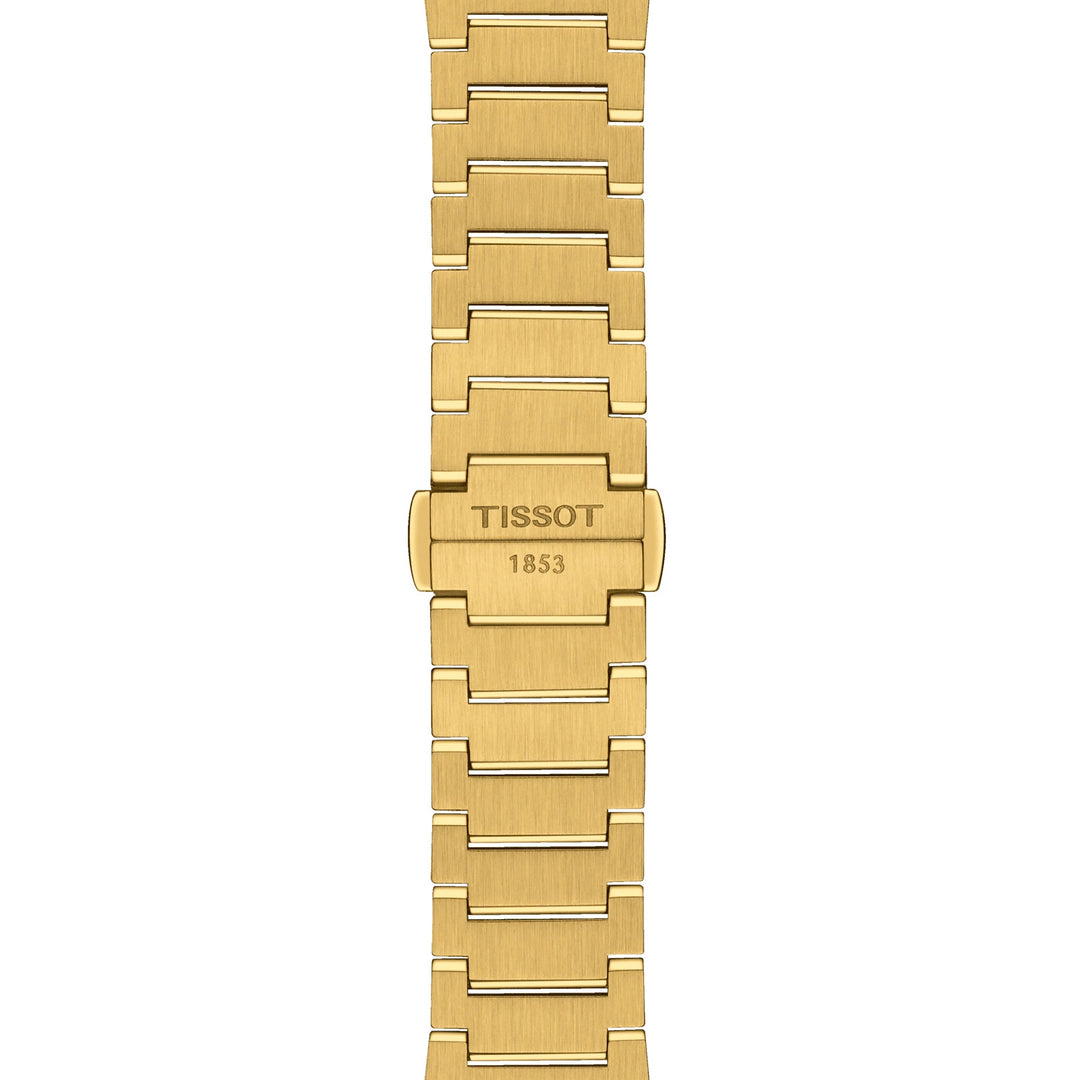 Tissot montre PRX 35 mm champagne quartz acier finition PVD or jaune T137.210.33.021.00