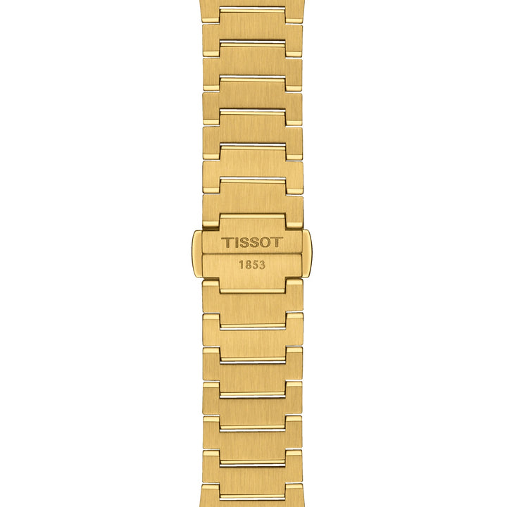 Tissot Clock PRX 35 mm Champagne Quartz Steel Finish PVD Gold Gold T137.210.33.021.00