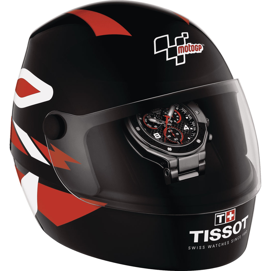 Montre Tisssot T-Race MotoGP Chronographe 2022 Edition Limitée 8000 pièces 45mm noir acier au quartz T141.417.11.057.00