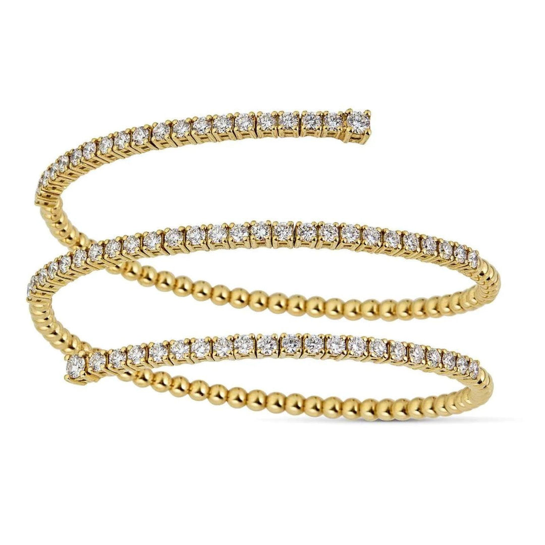 Zydo bracciale Spirale Avvolgente oro giallo 18 kt diamanti 69446G - Capodagli 1937